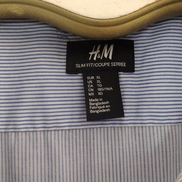 3 Casual Button Down Shirts  - Men Size L - Ralph Lauren, H&M, Alfani - Picture 4 of 12